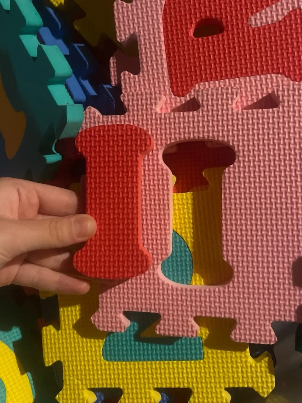 Foam alphabet and numbers puzzle